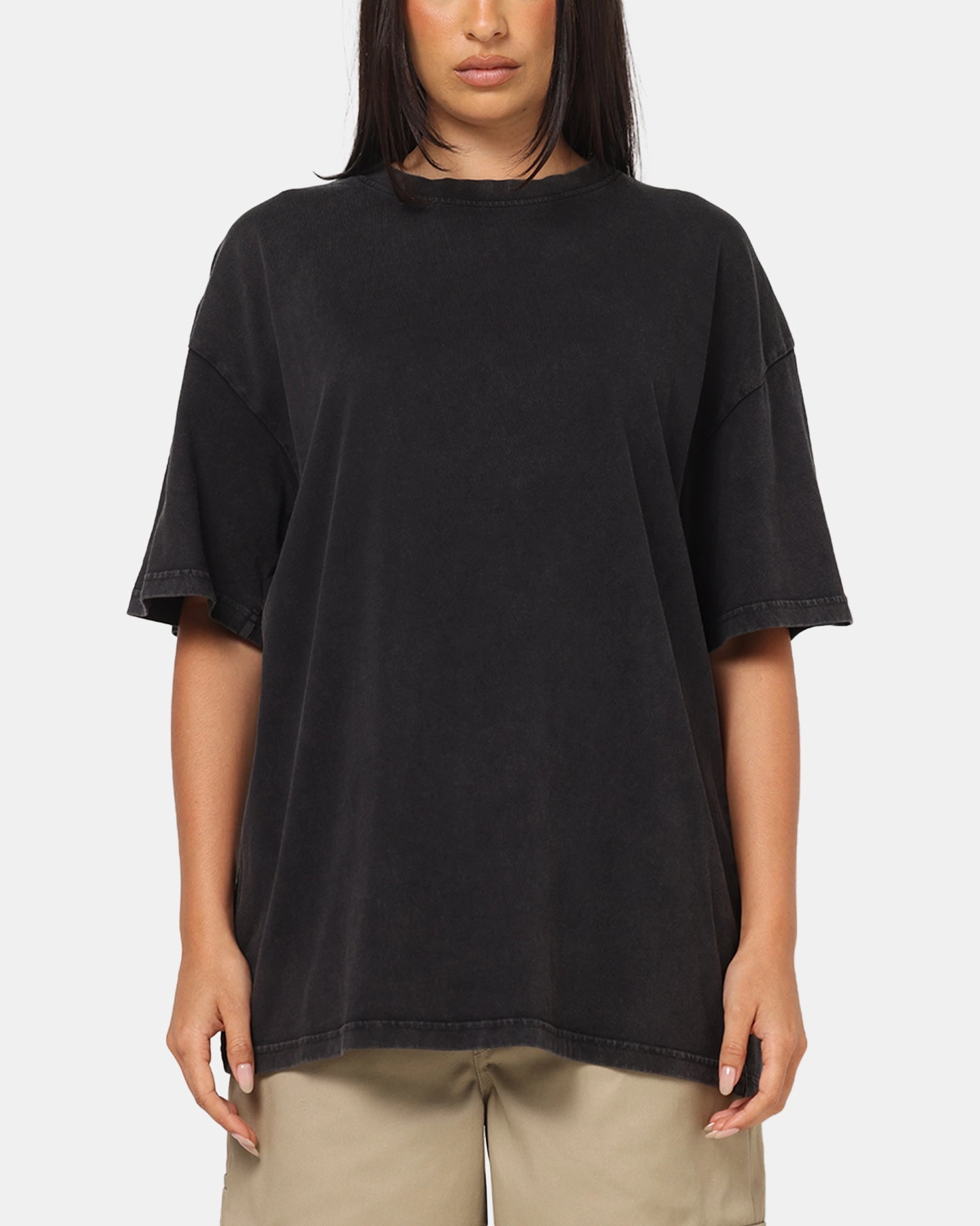 American Thrift New Standard T-Shirt Black Acidwash wrinkle free finish Silicone Print Detail