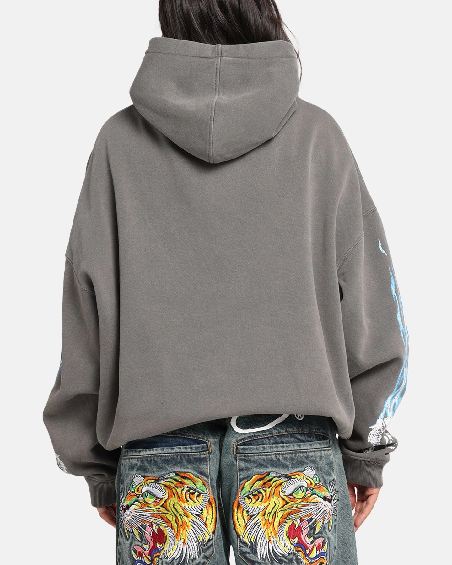 Eco friendly materials NonChafe Lining American Thrift X Lord Of The Rings Balrog Premium Hoodie Washed Charcoal