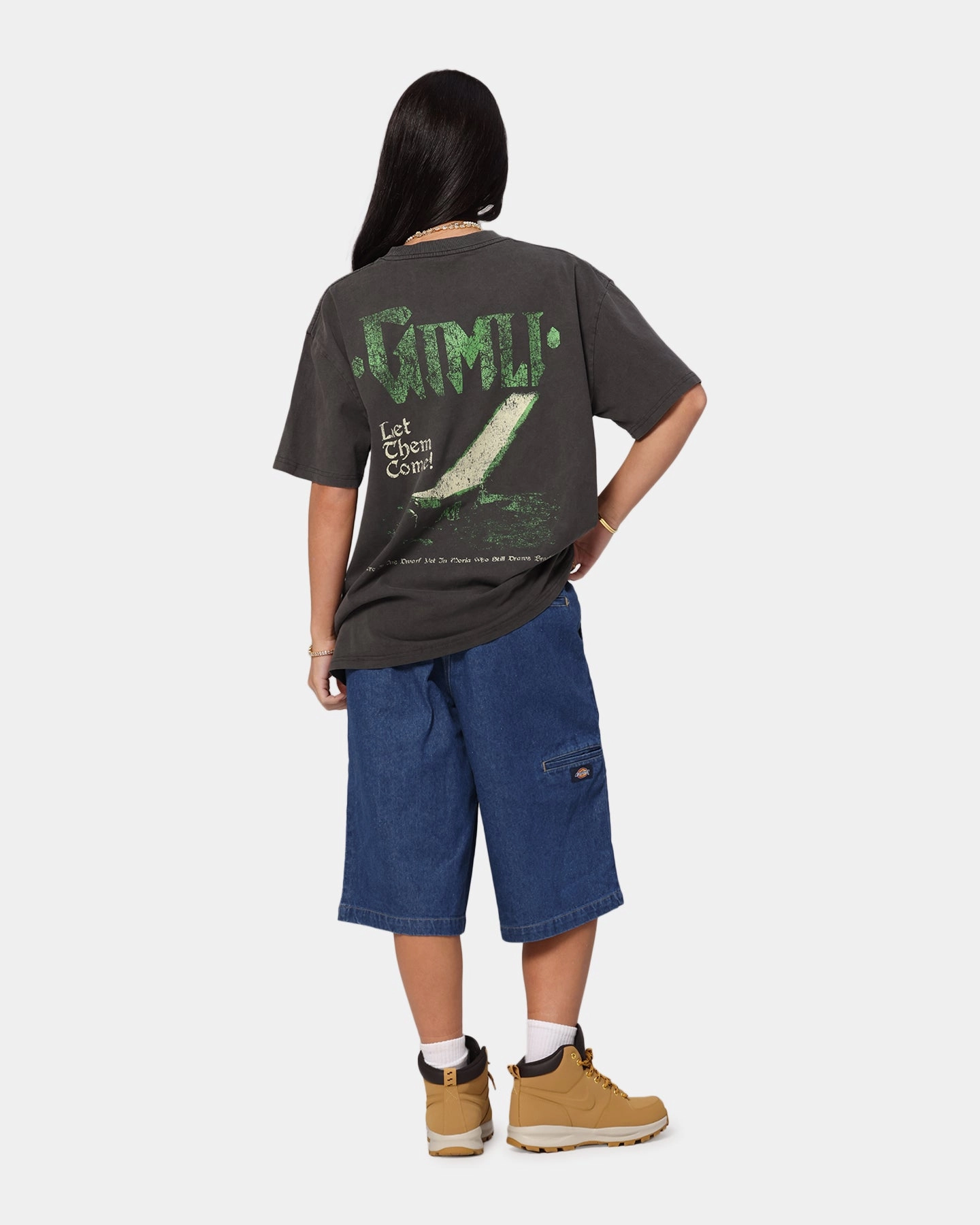 American Thrift X Lord Of The Rings Gimli Toss Heavy T-Shirt Black Wash AntiFade Treatment PreWashed