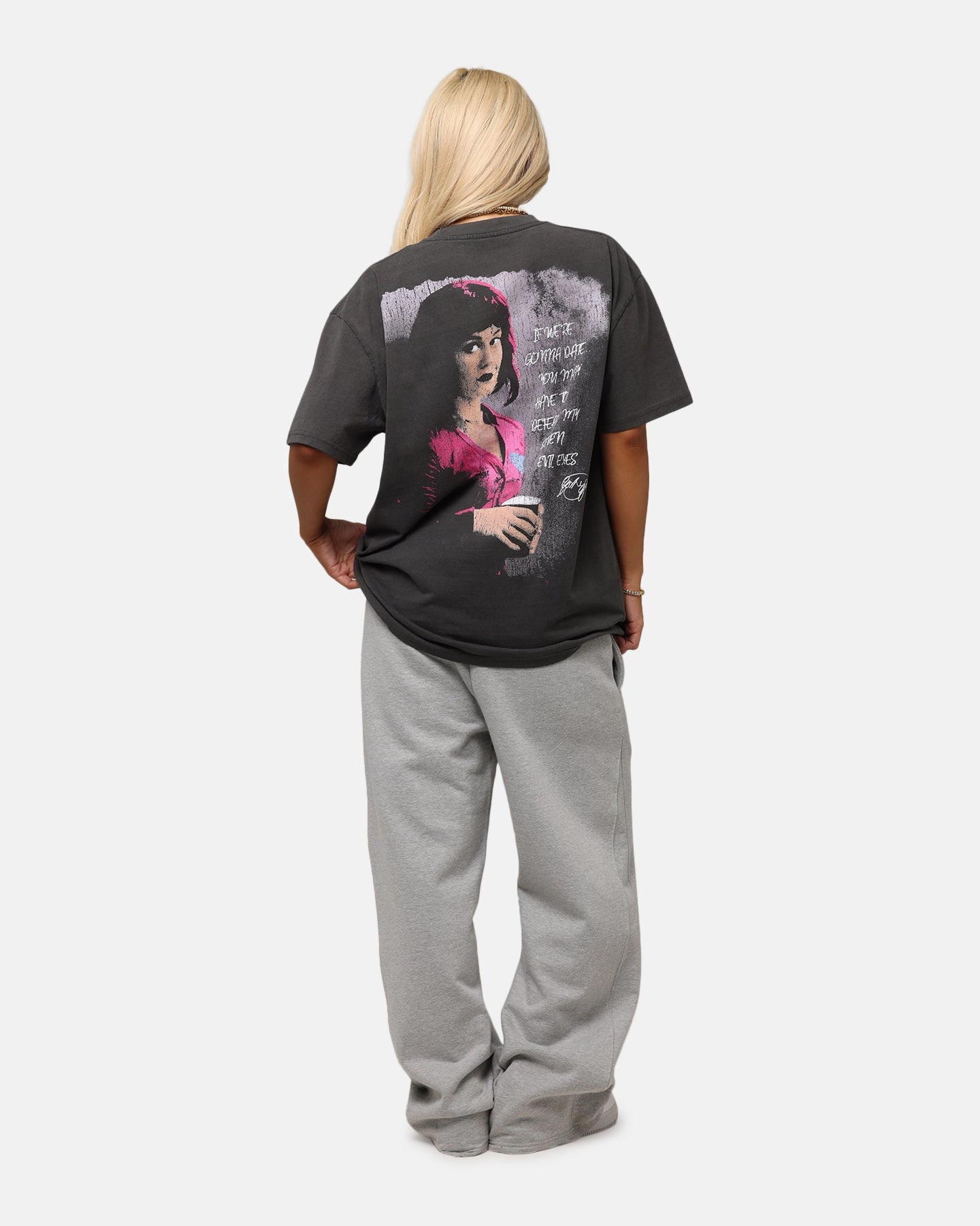 RawEdgedDesign American Thrift X Scott Pilgrim Ramona & Scott Heavy T-Shirt Black Wash