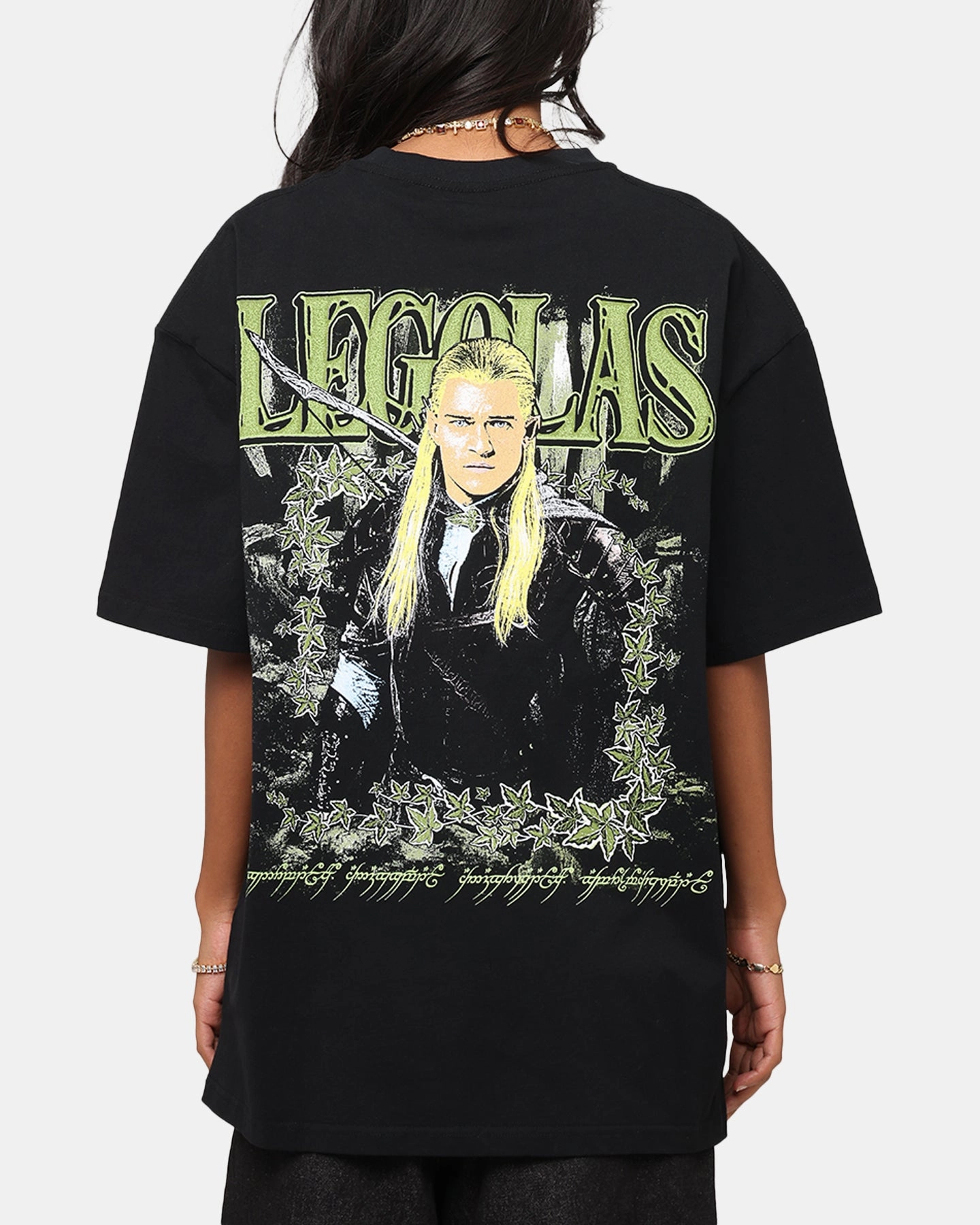 MidweightKnit American Thrift X The Lord Of The Rings Legolas Heavy T-Shirt Black