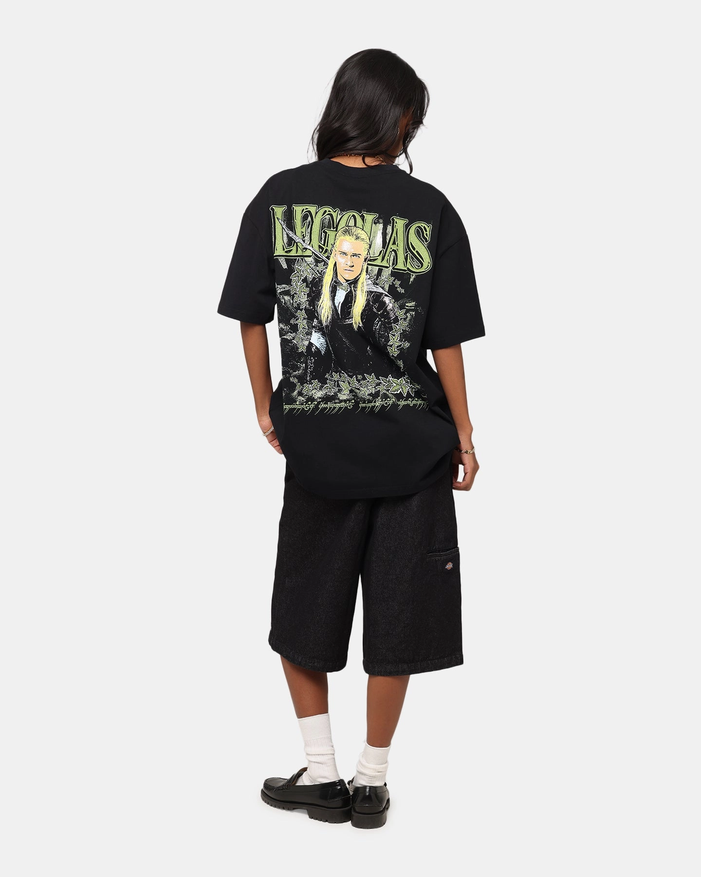 Earthy Tone Colorways American Thrift X The Lord Of The Rings Legolas Heavy T-Shirt Black