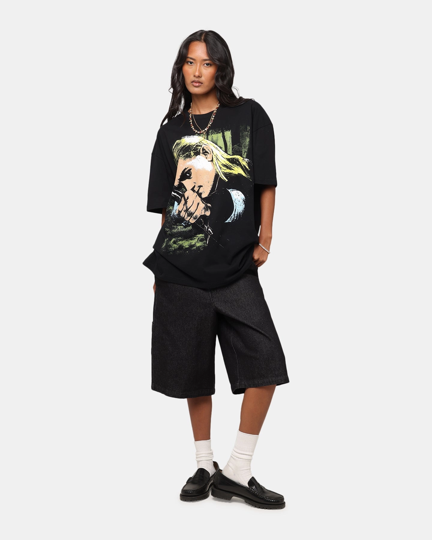 RelaxedNeckline Elegant Look American Thrift X The Lord Of The Rings Legolas Heavy T-Shirt Black