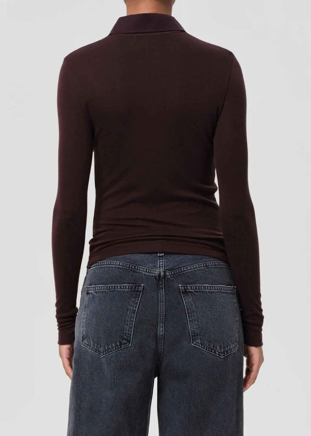 Amos Polo in Root Flexible Knit Sustainable Production Methods