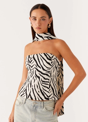 Resilient Elasticity WindproofBarrierTechnology Anais Scraf Top - Zebra