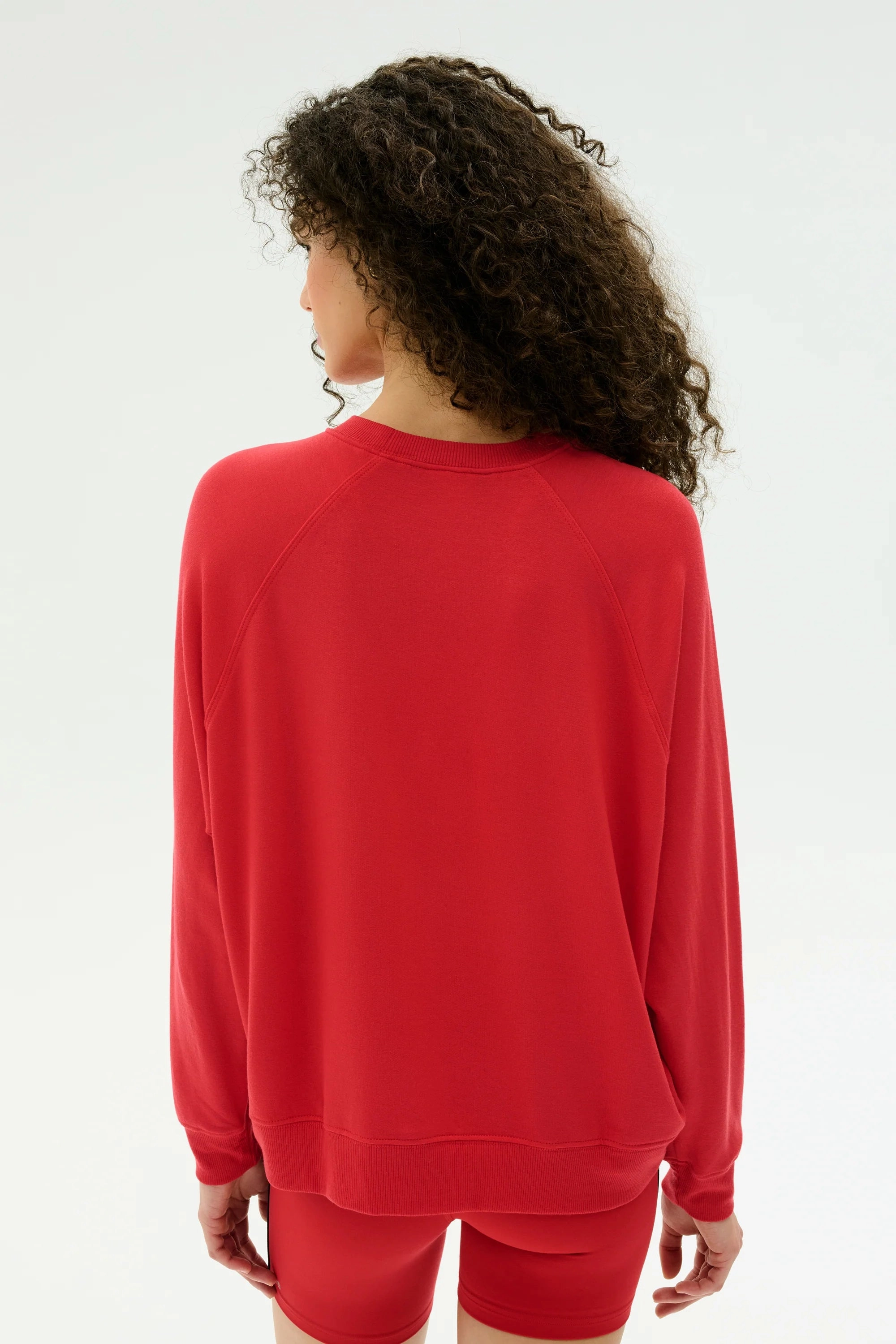 Andie Oversized Fleece Sweatshirt Breathable Mesh Back
