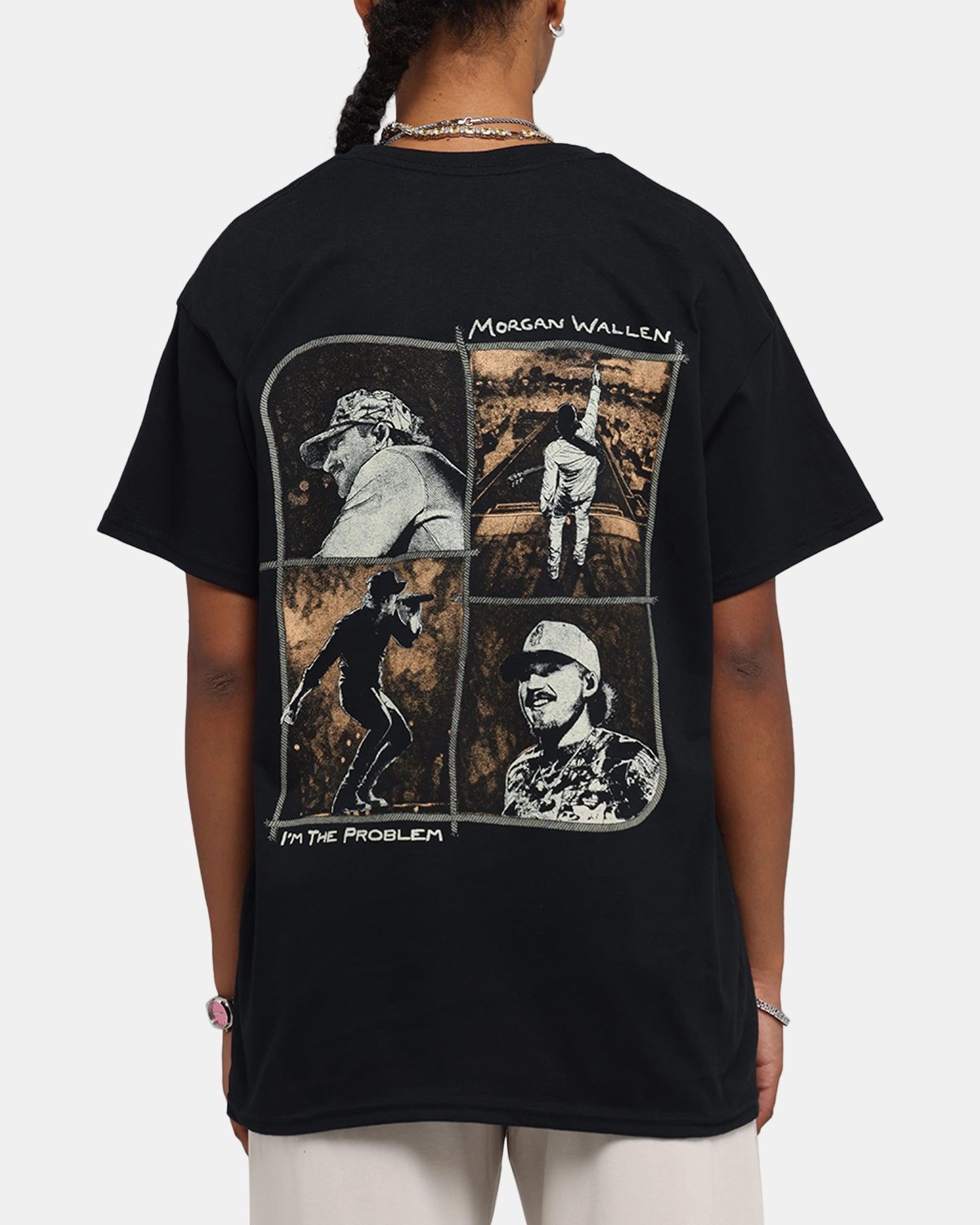 Morgan Wallen I'm The Problem T-Shirt Black Fade Resistant Coating SlimFitAdaptation