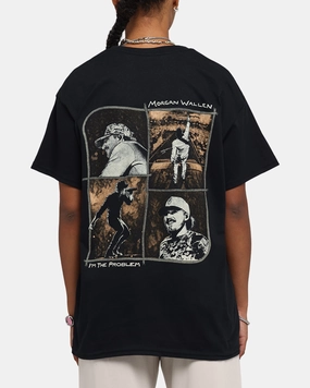 Morgan Wallen I'm The Problem T-Shirt Black Fade Resistant Coating SlimFitAdaptation