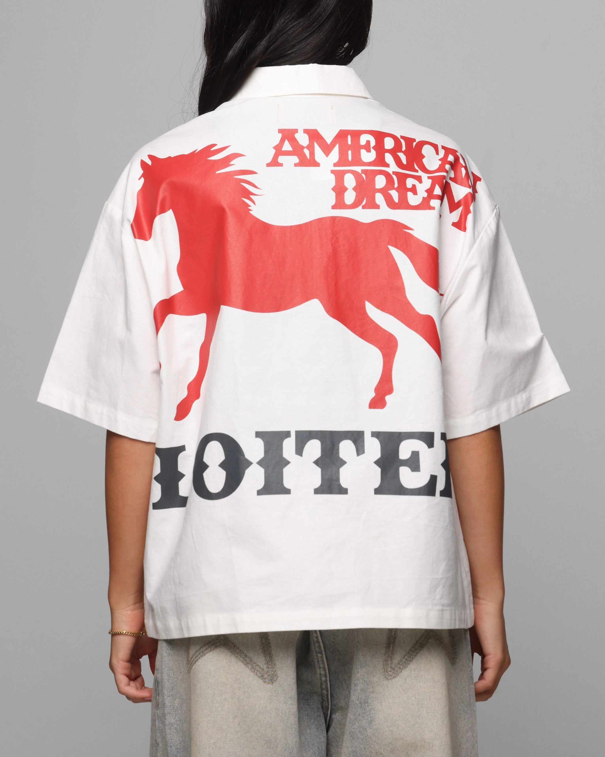 Loiter Rodeo Zip Up Shirt Off White Versatile Layering Cut VentedBack