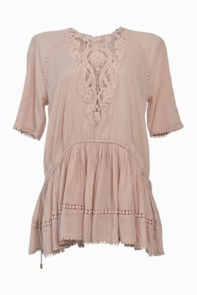 AntiStatic Material HighDensity Weave [WW39630] Zimmermann | Short sleeve top