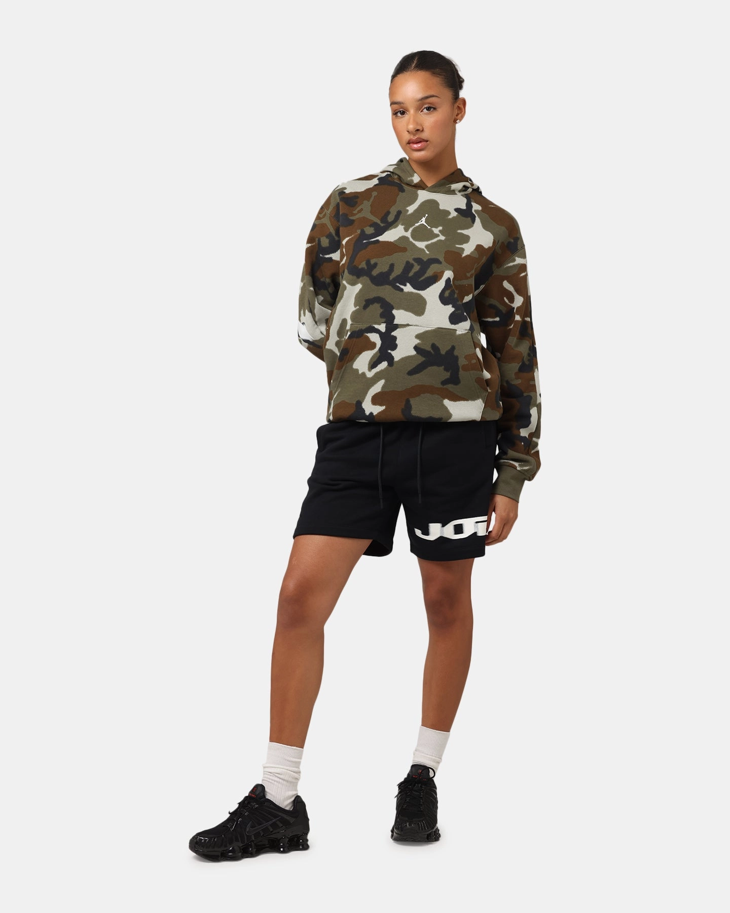 Jordan Jumpman MVP Statement Camo Pullover Hoodie Light Olive Biodegradable Fiber Composition VentilatedBackPanel