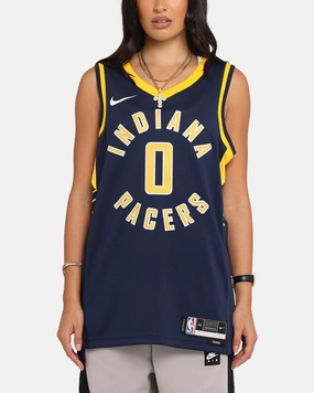 Nike Tyrese Haliburton Indiana Pacers #0 Icon Edition 2022/23 Nike Dri-Fit NBA Swingman Jersey College Navy RelaxedSilhouette