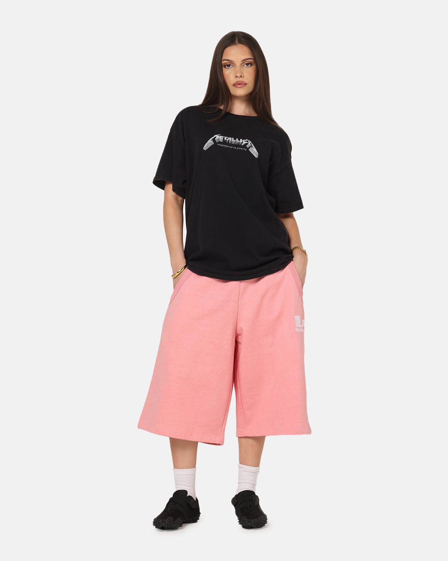 Metallica Master Of Puppets T-Shirt Black Wash Multi Panel Design Ventilated Back Panels