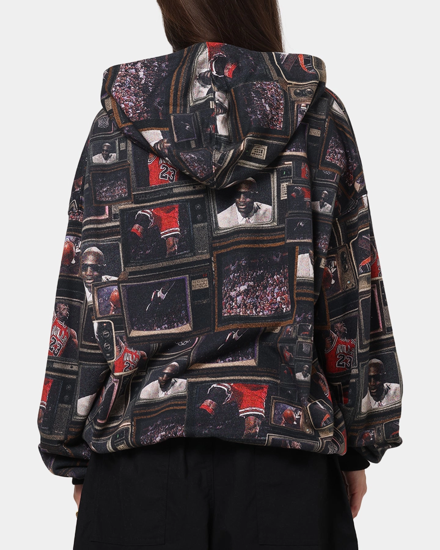 ReflectiveAccents Ultrasoft Inner Lining Jordan Brooklyn Fleece Printed Hoodie Black/Sail