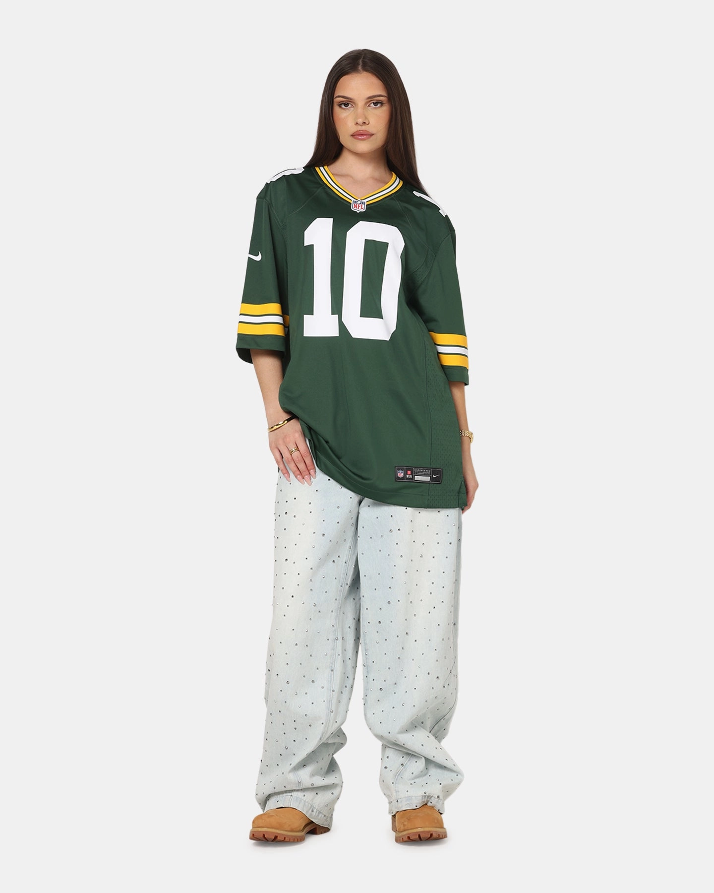 FlexibleKnit Nike Green Bay Packers Jordan Love #10 Home Game NFL Jersey Green