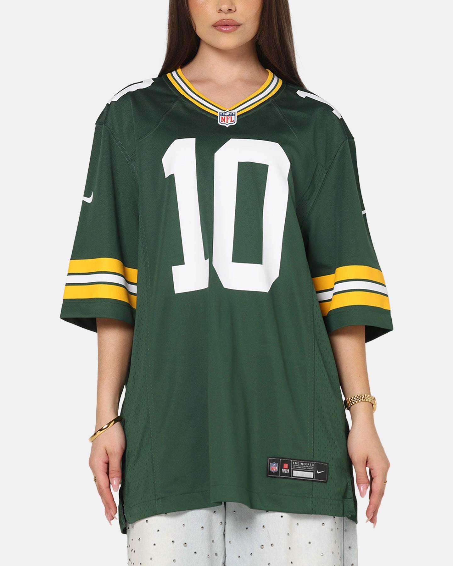 Nike Green Bay Packers Jordan Love #10 Home Game NFL Jersey Green AllPurpose Design EcoFriendly Dye