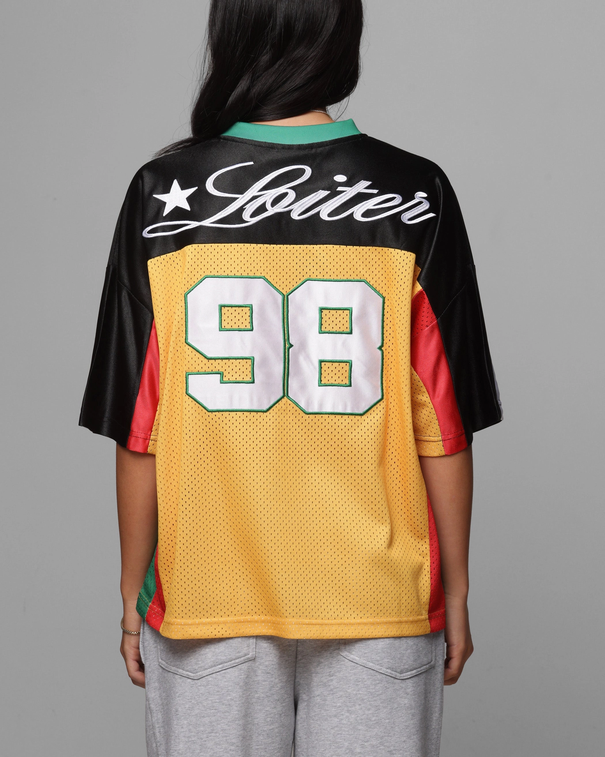 NoSlipGripperBand Loiter End Zone Jersey Yellow/Green/Red