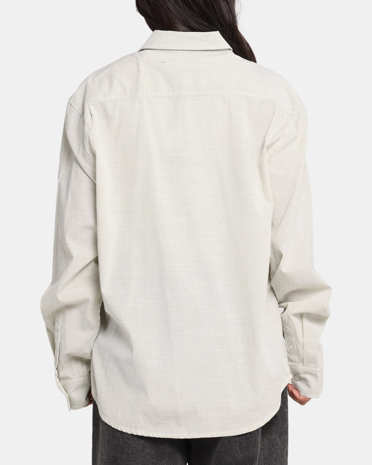 EcoFriendly Material X-Large Oxford Script Button Up Shirt Olive