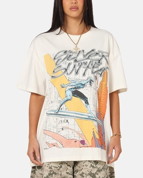 NonChafing Fabric 73 Studio Marvel Fantastic Four Silver Surfer Heavy T-Shirt Off White