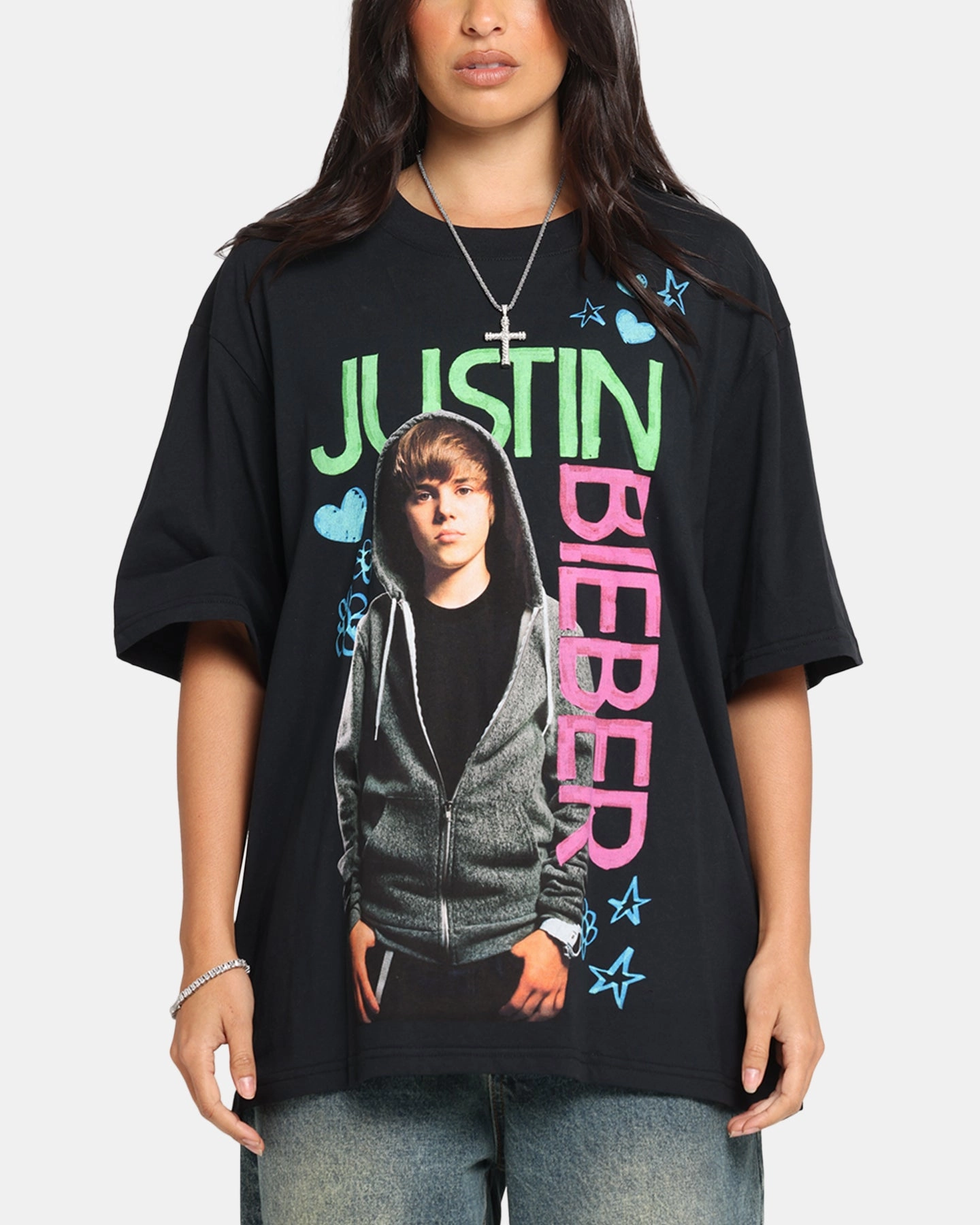 SlipResistant QuickRelease Justin Bieber Bieber T-Shirt Black
