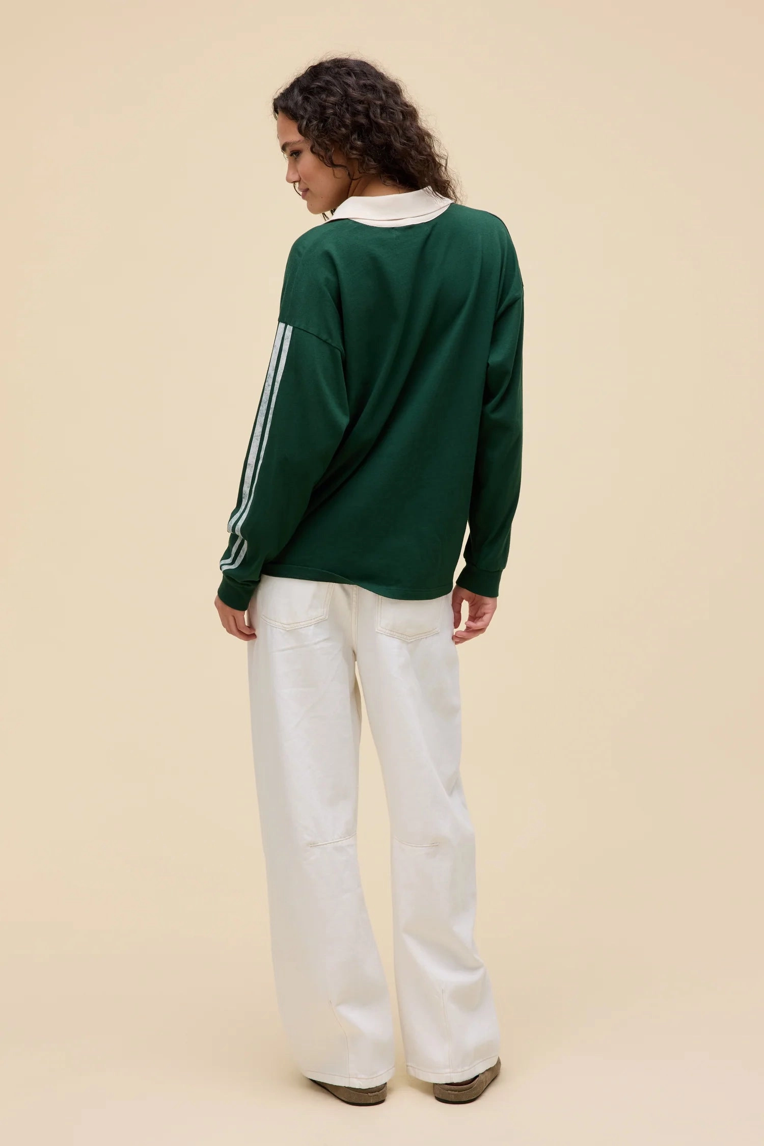 Bonjour! Rugby Long Sleeve Antimicrobial Treatment Eco Dye Process