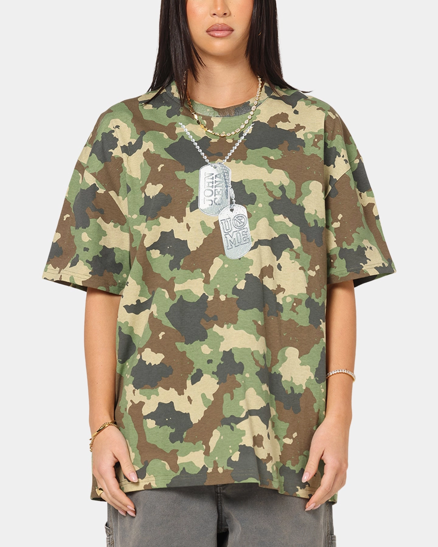 Contoured Armhole Design FoamReinforcedCollar Culture Kings X WWE John Cena You Can't See Me T-Shirt Camo