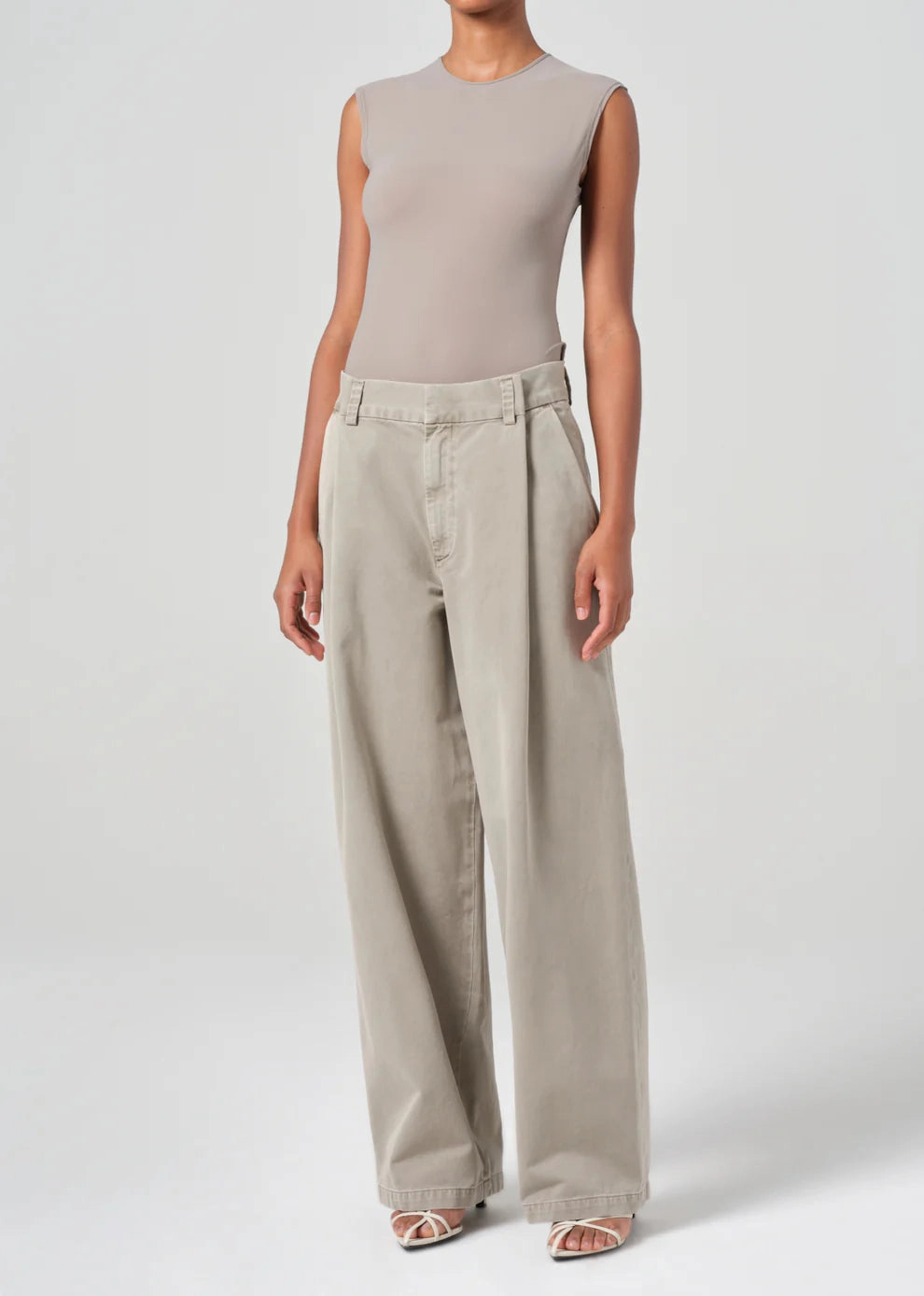 AdaptiveFitFabric Button Down Collar Style Aura Sleeveless Bodysuit