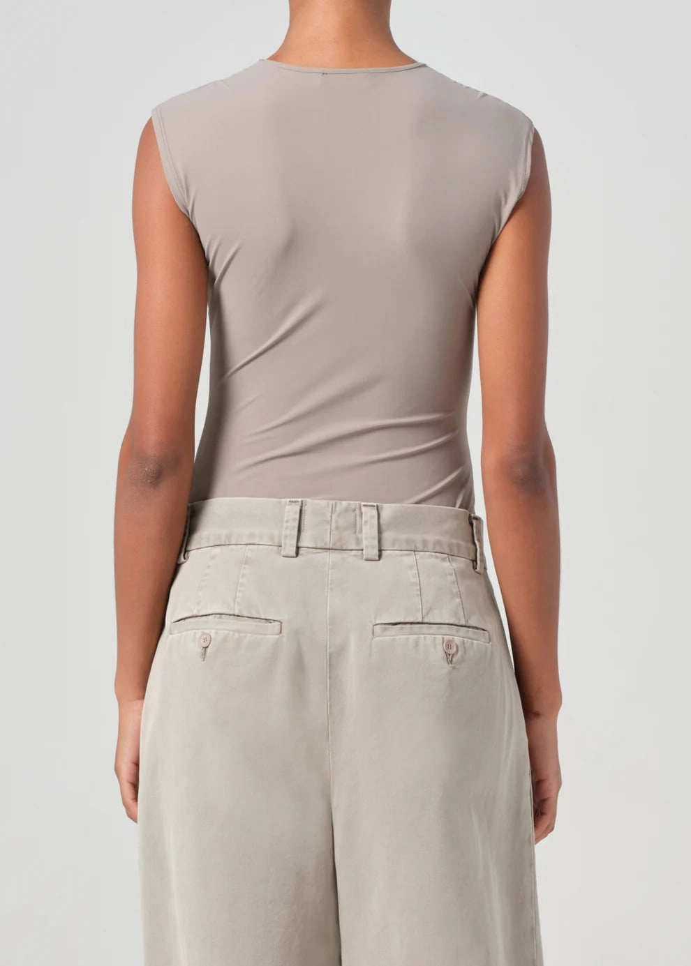 Durable Chainstitch Stretch Fit Top Aura Sleeveless Bodysuit