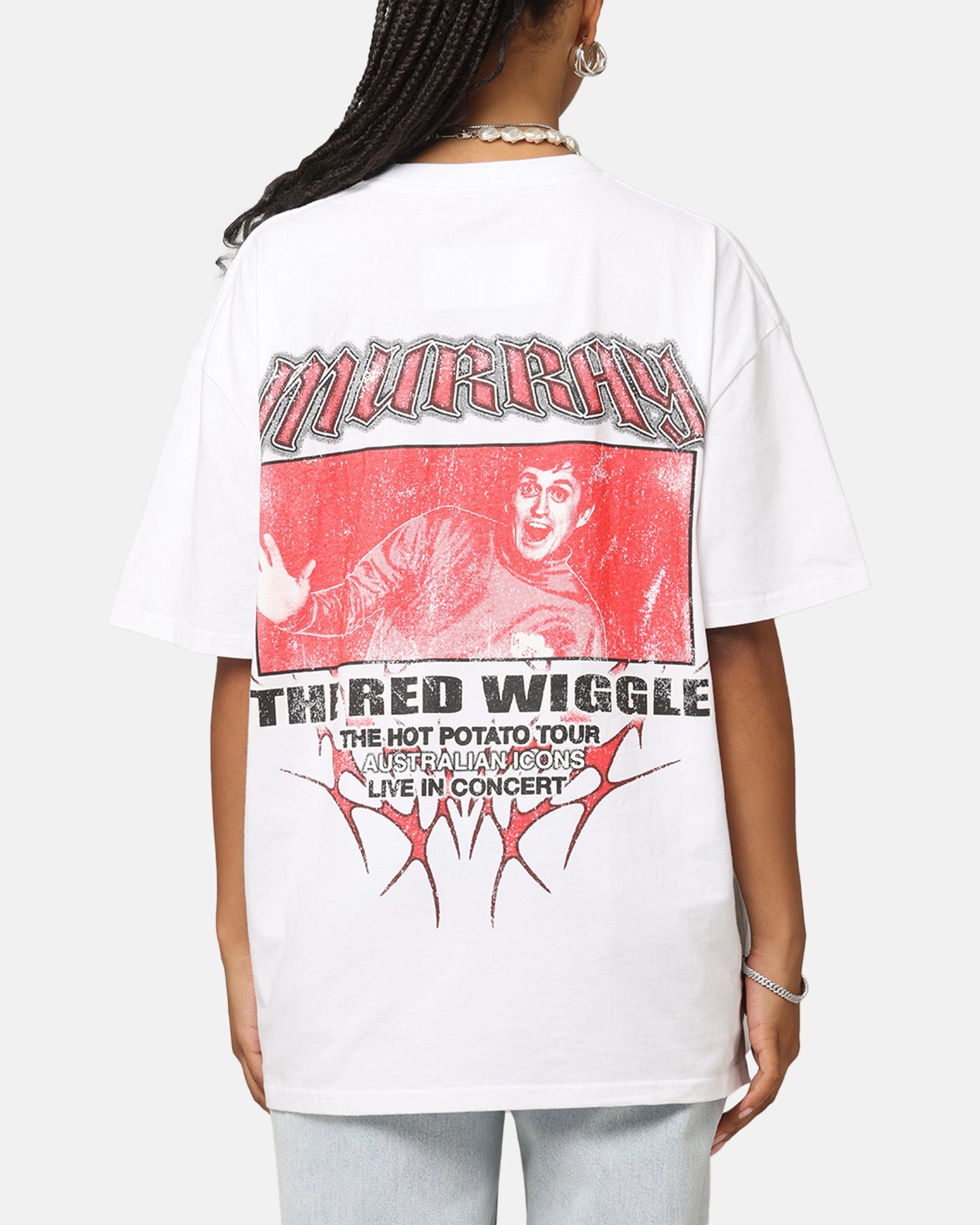 Goat Crew X The Wiggles Red Wiggle Heavy T-Shirt White LowProfileSeams ColorfastMaterial