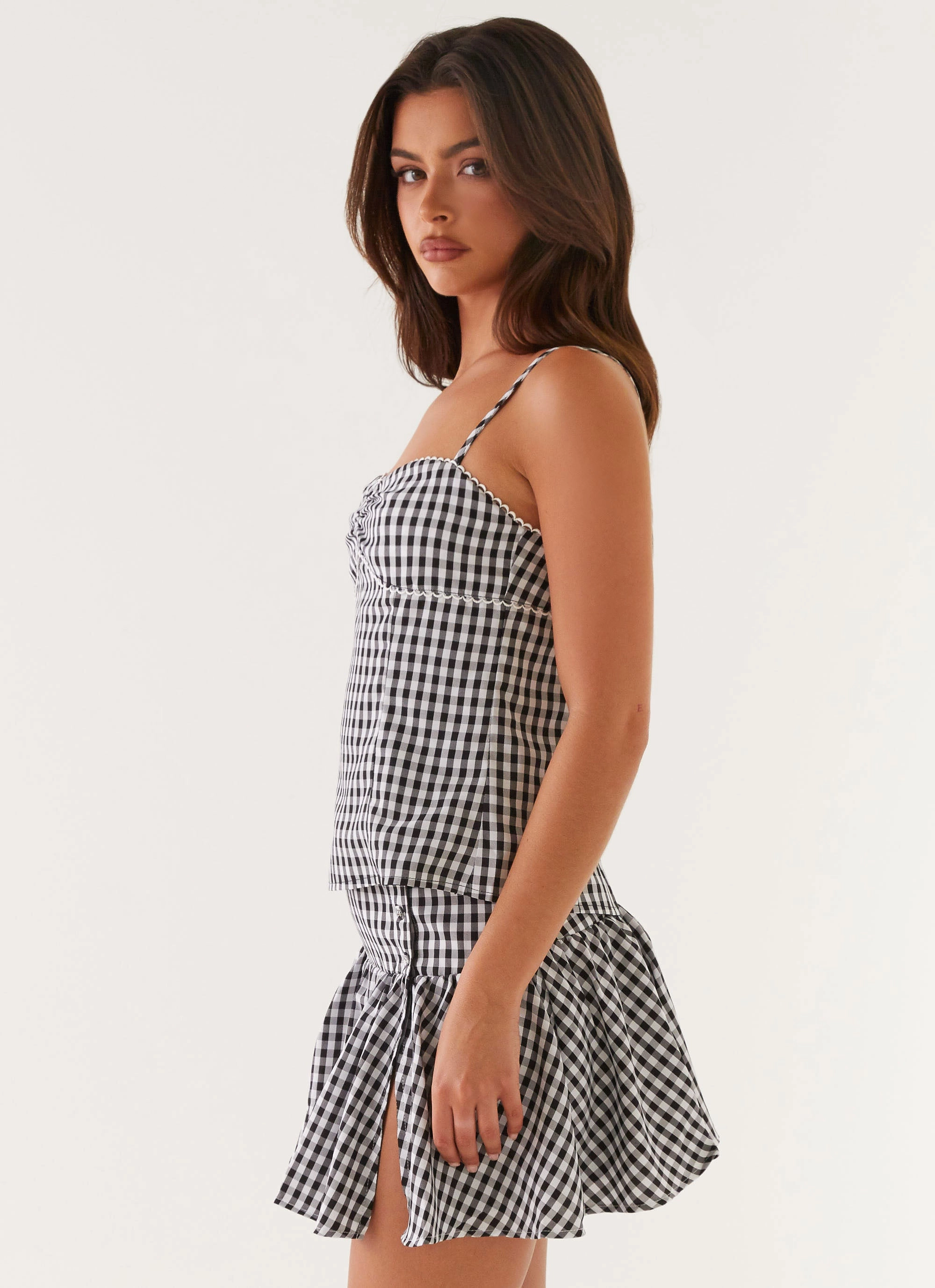 Breathable3DKnit Bellamy Top - Black Gingham