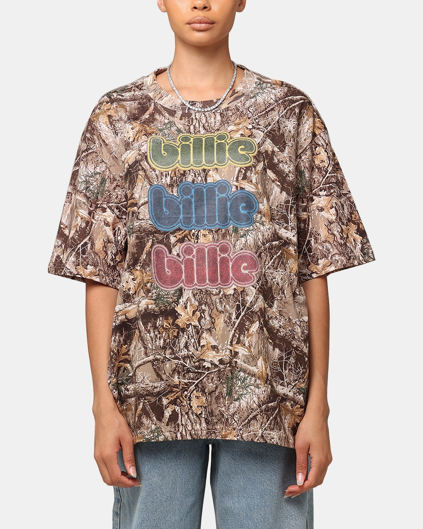 Weighted Hem YarnBlend Billie Eilish Billie Billie Billie Organic Cotton T-Shirt Realtree