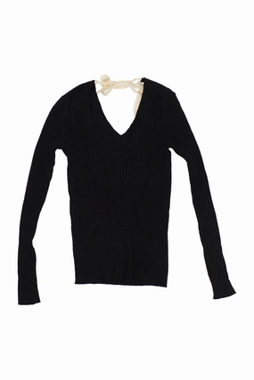 [WW31087] Uma Wang | Knitwear Tonal Stitching Detail