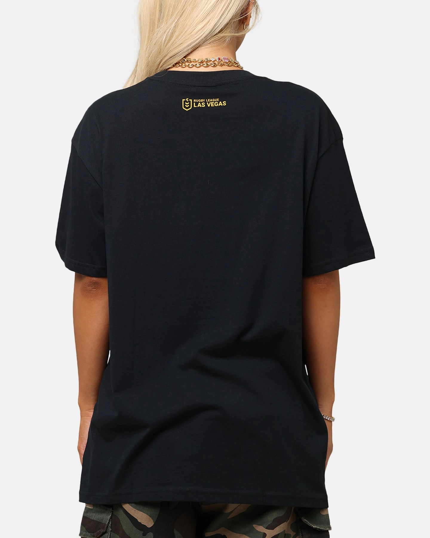 Bleacher Athletic NRL 2025 Las Vegas Round T-Shirt Black LowMaintenance