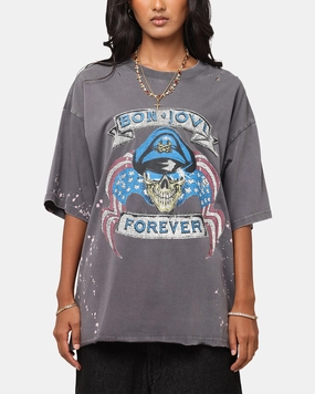 SnagResistant Fabric Bon Jovi Forever T-Shirt Washed Black