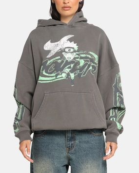 Goat Crew X Naruto Sage Mode Premium Hoodie Washed Charcoal AntiPillingTechnology