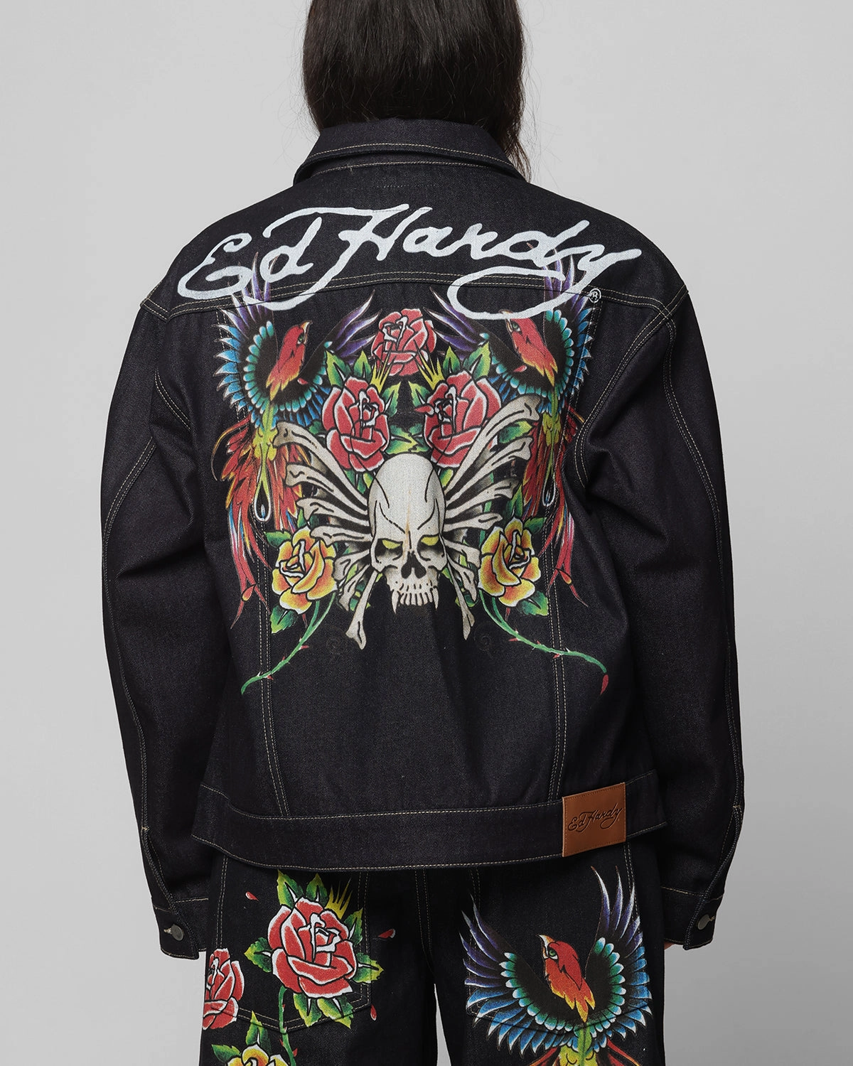AntiPilling Ed Hardy Denim Jacket Raw Indigo