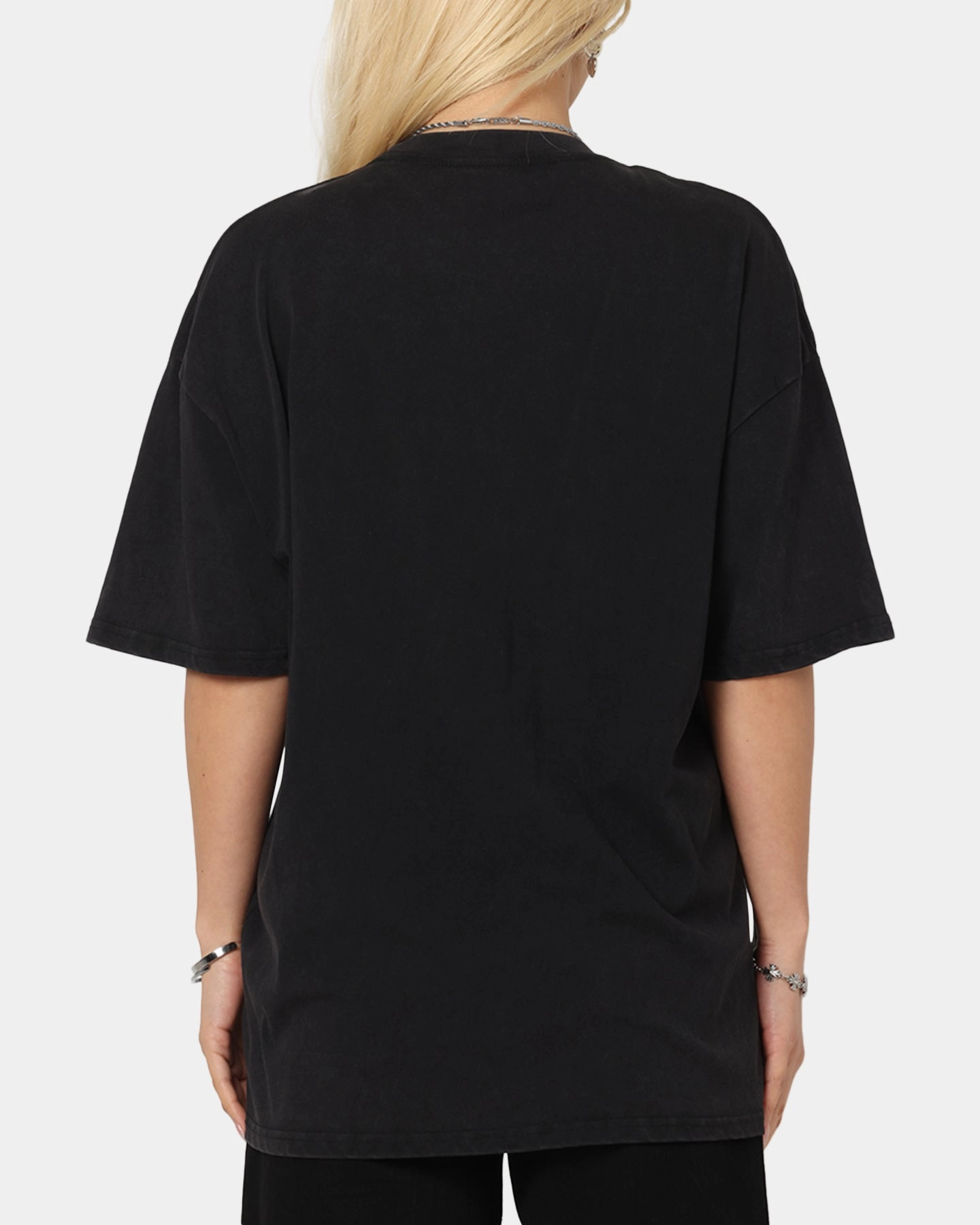 Ed Hardy Mask Of Mischief T-Shirt Black Acidwash Double Layered Hood Assembly