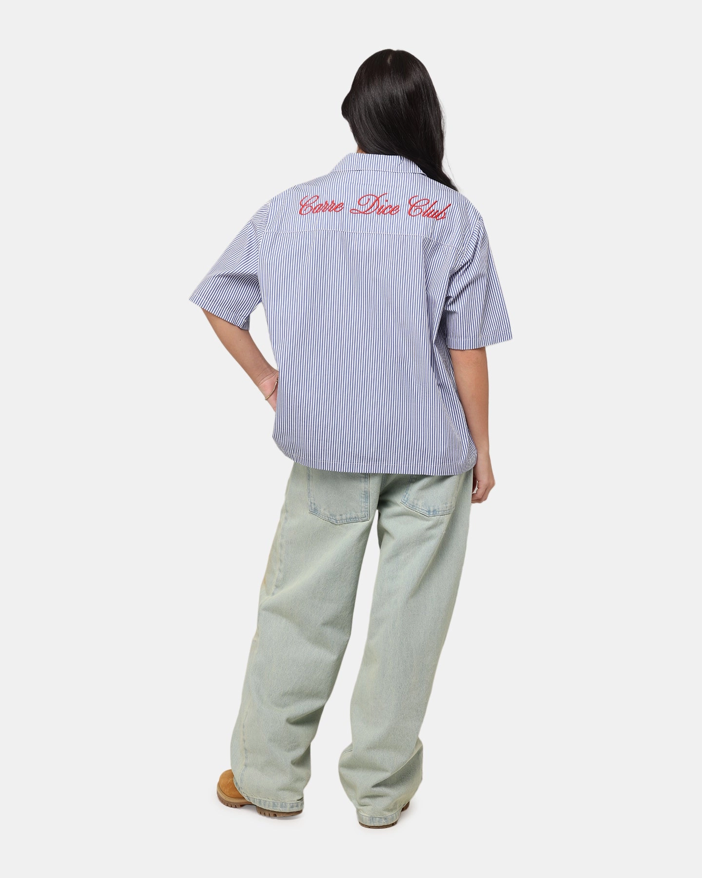 Cozy Wear LightweightDesign Carre Dice Club Button Up Shirt Pinstripe