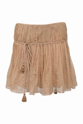 [WW41640] Chlo?? | Mini Skirt Opaque Lining Neutral Tones