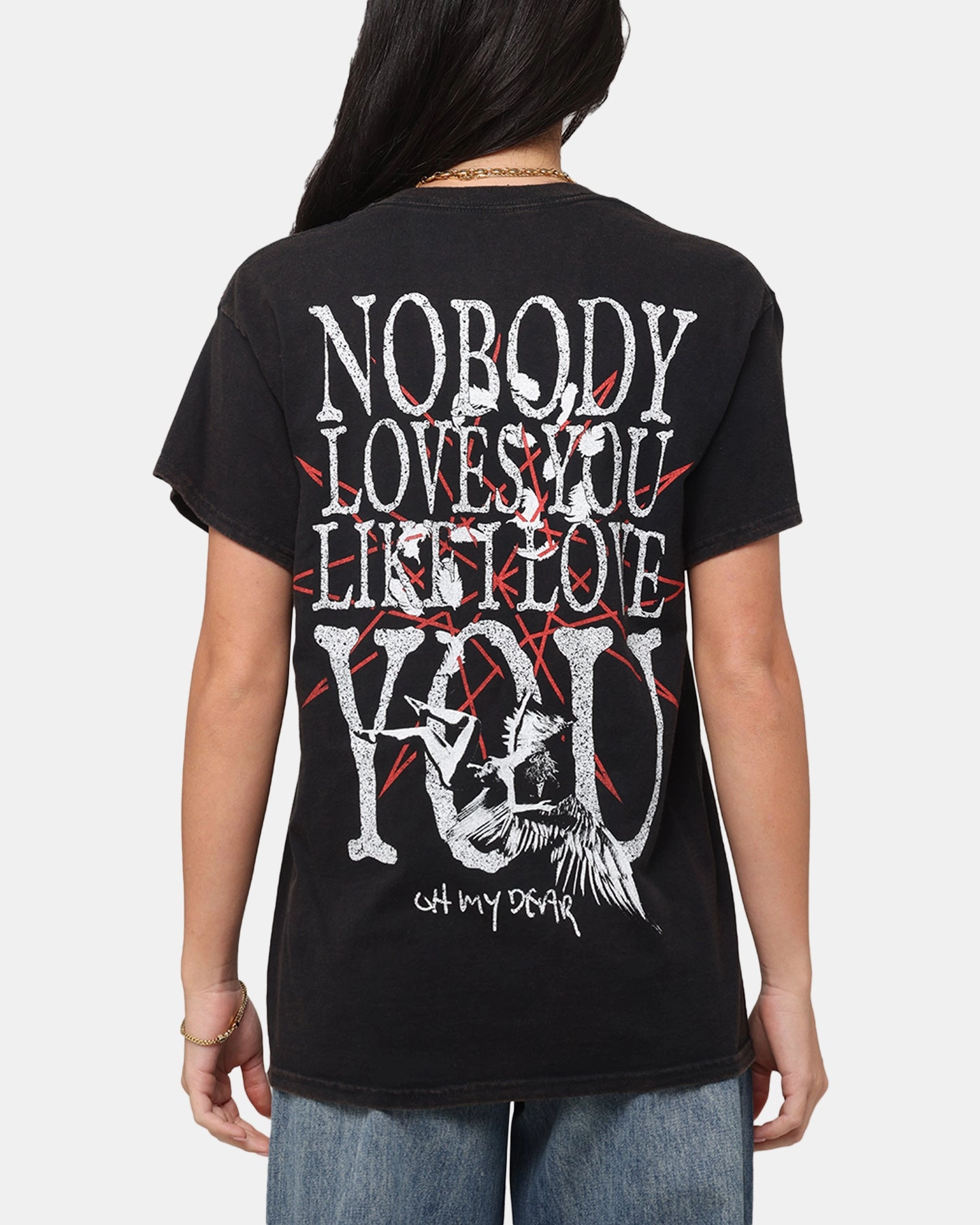 Sheer Overlay Material TemperatureRegulating Fabric Bring Me The Horizon Nobody Loves You Vintage T-Shirt Black Vintage