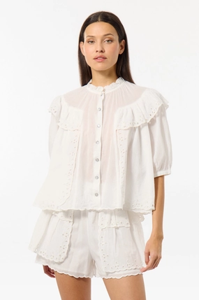 Light Fabric Stay Cool Technology Broderie Anglaise Shirt