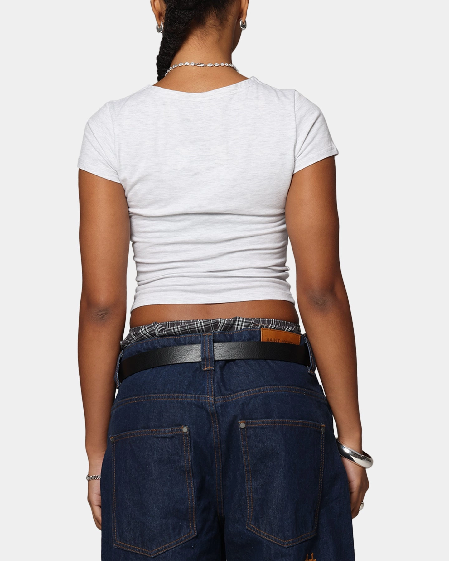 Ed Hardy Women's Dragon Baby T-Shirt Grey Marle NonChafingTrim