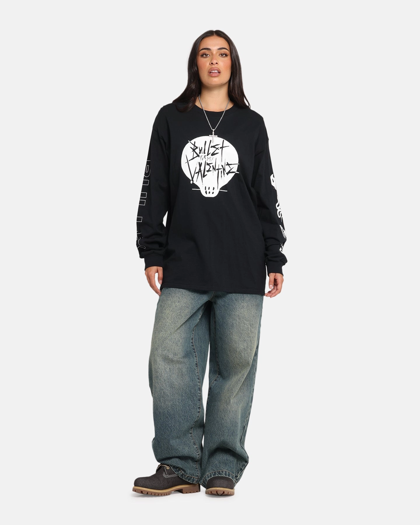 Bullet For My Valentine Parasite Long Sleeve T-Shirt Black No Iron Fabric Machine Washable Fabric