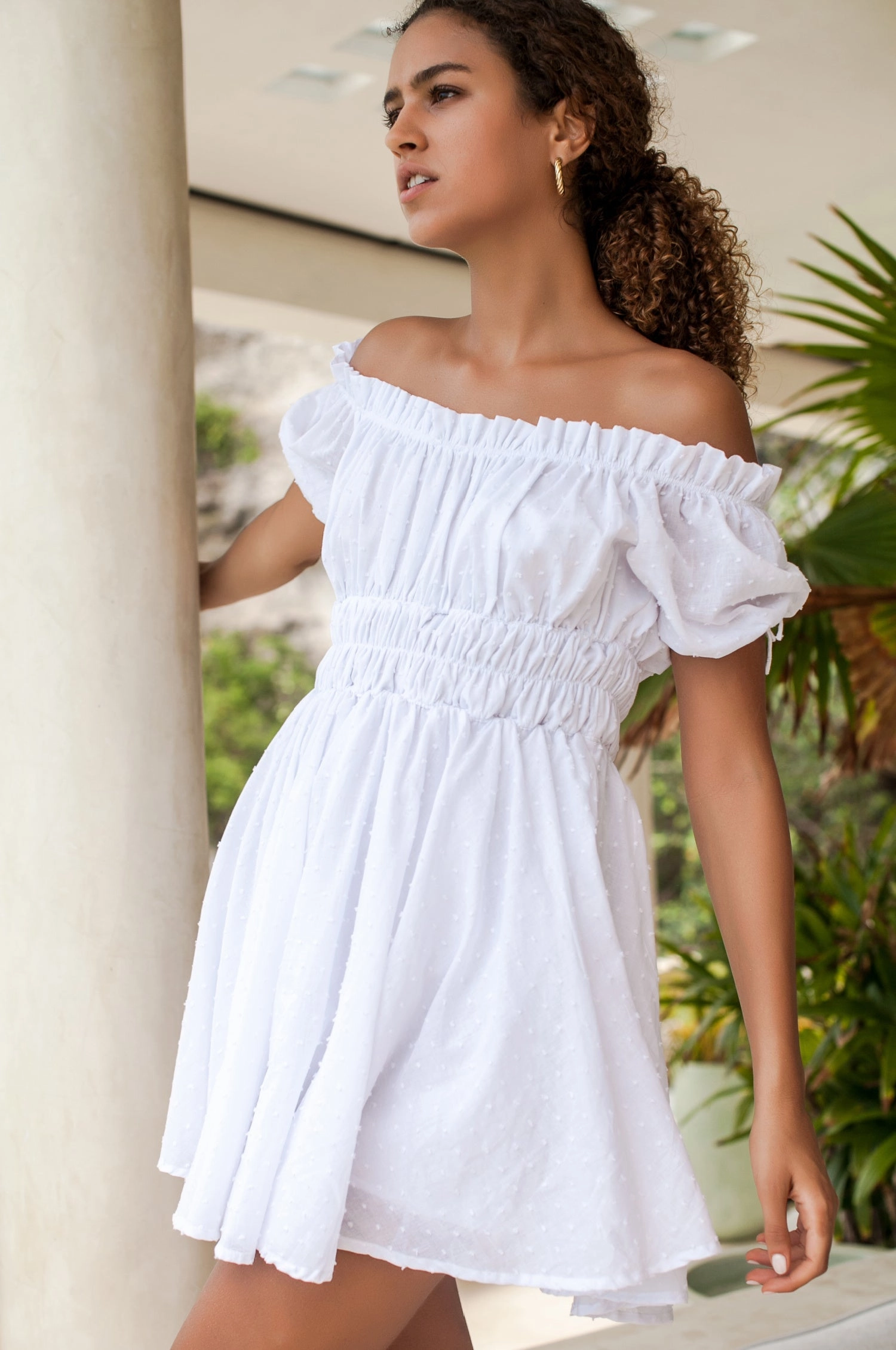 Butterfly Bliss Off Shoulder Mini Dress (Sale) Flare Swing Trend Movement