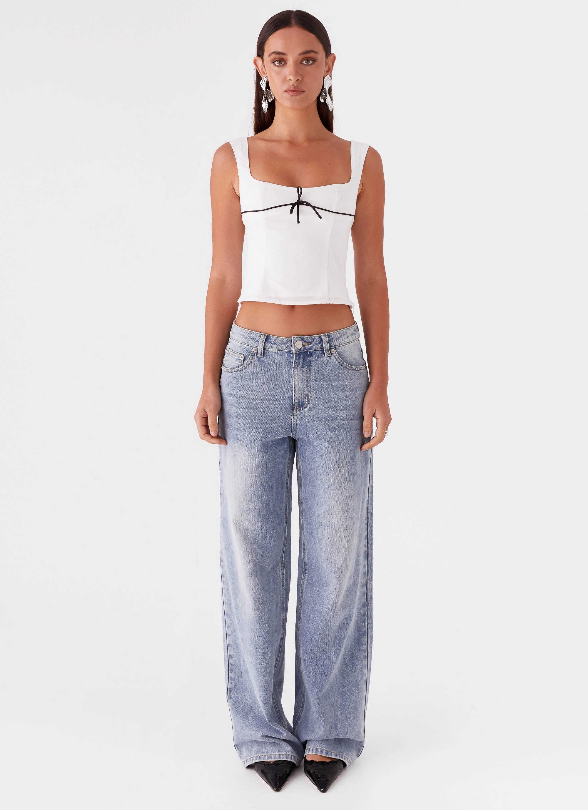 Cadence Top - White Antistatic Breathable mesh panel