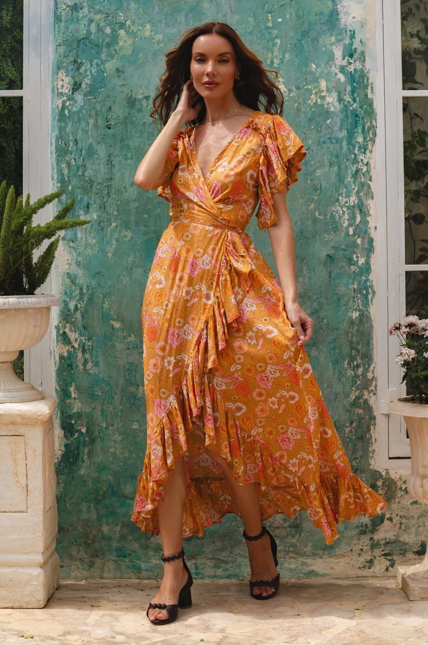 Romance Soul Carmen Wrap Maxi Dress (Sale)