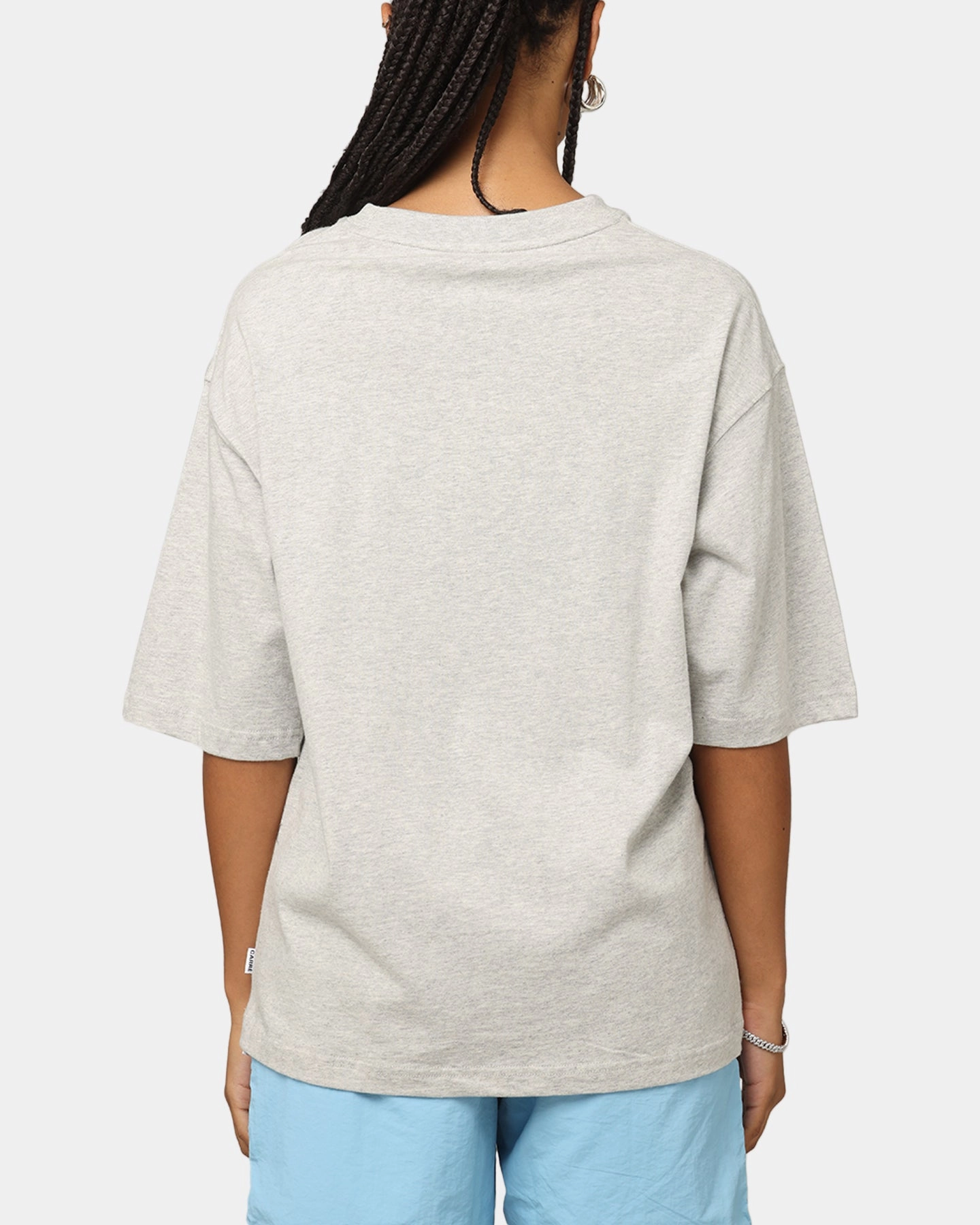 Carre Blanc Boxy T-Shirt Grey Marle AntiStaticTreatment Layered Ply Construction