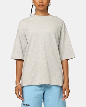 Carre Blanc Boxy T-Shirt Grey Marle Reversible Layering Tech Ethically Sourced Material