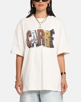 AdjustableHemCuffs Carre Chocolate T-Shirt Off White