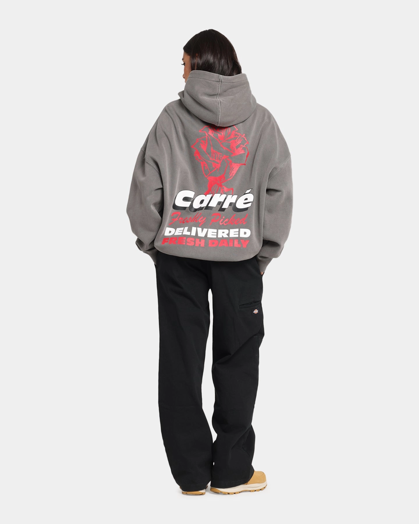 Simple Pullover Carre Freshly Picked Hoodie Washed Charcoal